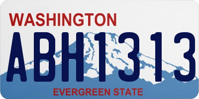 WA license plate ABH1313