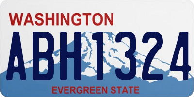 WA license plate ABH1324