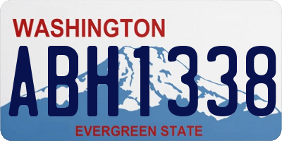 WA license plate ABH1338