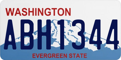WA license plate ABH1344