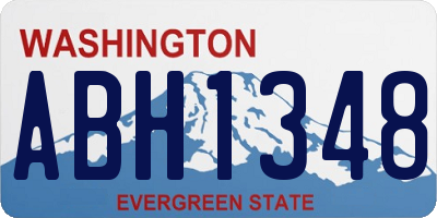 WA license plate ABH1348
