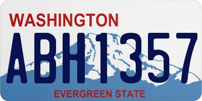 WA license plate ABH1357