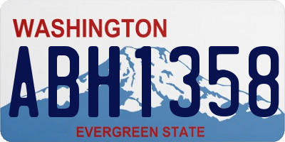 WA license plate ABH1358