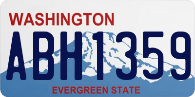 WA license plate ABH1359