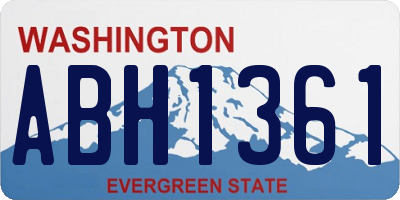 WA license plate ABH1361