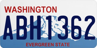 WA license plate ABH1362