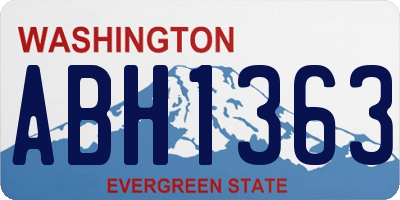 WA license plate ABH1363