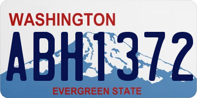 WA license plate ABH1372