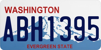 WA license plate ABH1395