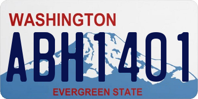 WA license plate ABH1401