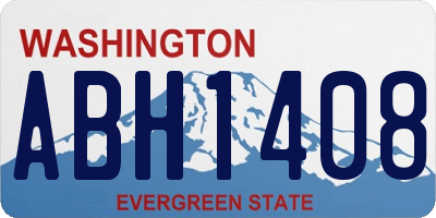 WA license plate ABH1408