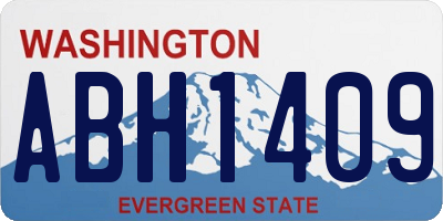 WA license plate ABH1409