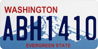 WA license plate ABH1410