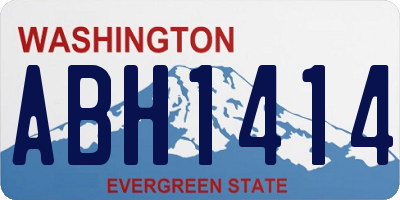 WA license plate ABH1414