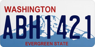 WA license plate ABH1421