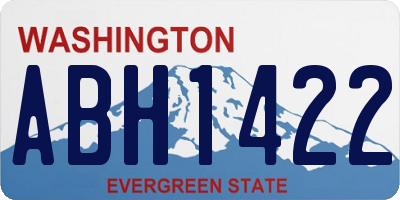 WA license plate ABH1422