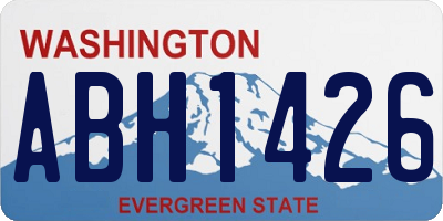 WA license plate ABH1426