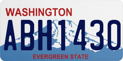 WA license plate ABH1430