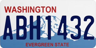 WA license plate ABH1432