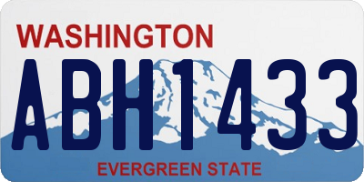 WA license plate ABH1433