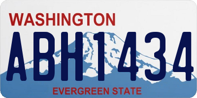 WA license plate ABH1434