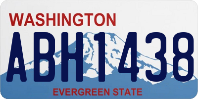 WA license plate ABH1438