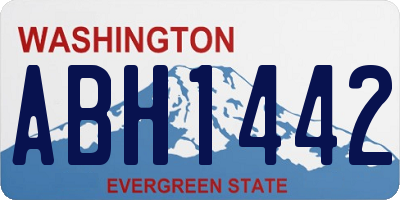 WA license plate ABH1442