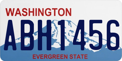 WA license plate ABH1456