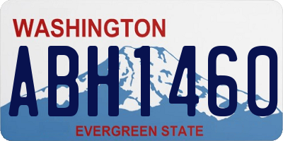 WA license plate ABH1460