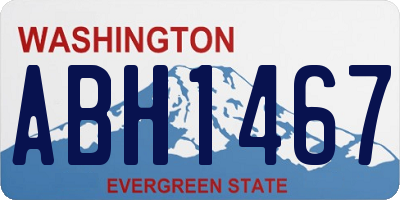 WA license plate ABH1467
