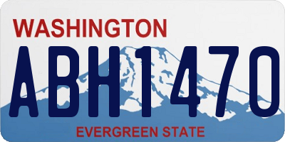 WA license plate ABH1470