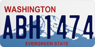 WA license plate ABH1474