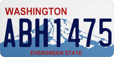 WA license plate ABH1475