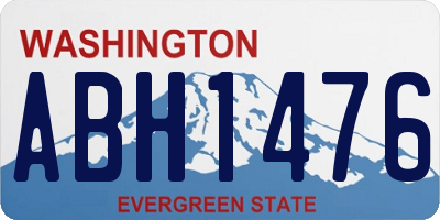 WA license plate ABH1476