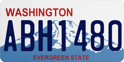 WA license plate ABH1480