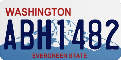WA license plate ABH1482