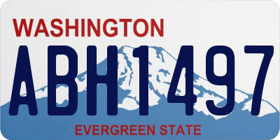 WA license plate ABH1497