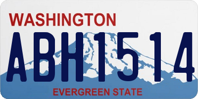 WA license plate ABH1514