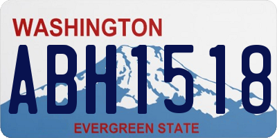 WA license plate ABH1518