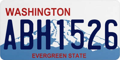 WA license plate ABH1526