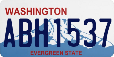 WA license plate ABH1537