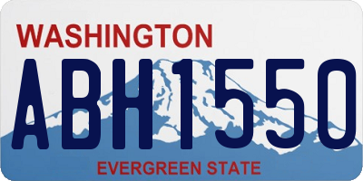 WA license plate ABH1550