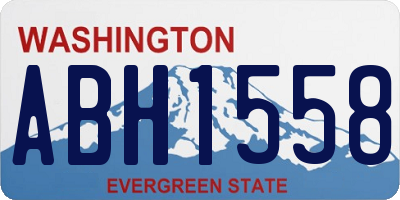 WA license plate ABH1558