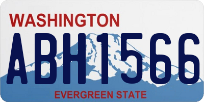 WA license plate ABH1566