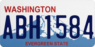 WA license plate ABH1584