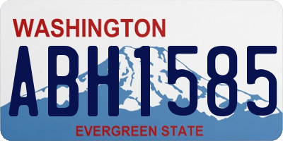 WA license plate ABH1585