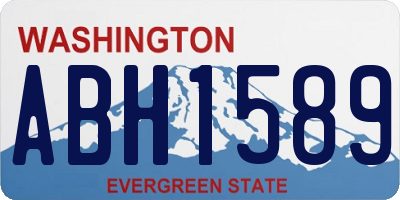 WA license plate ABH1589
