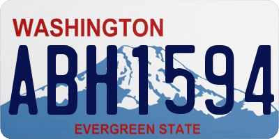 WA license plate ABH1594