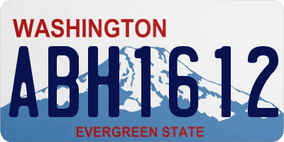 WA license plate ABH1612