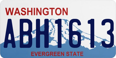 WA license plate ABH1613